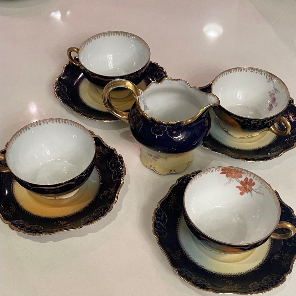 Rosenthal Blue and Gold Dinnerware Set